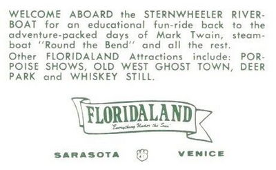 Floridaland - Postcard Back (newer photo)